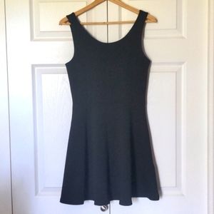 Black Fit and Flare Sleeveless Dress